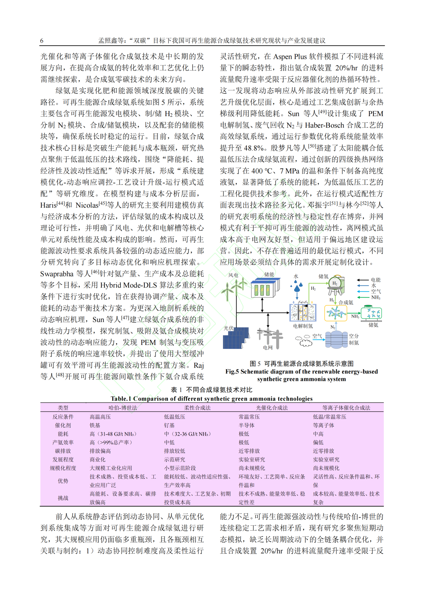 “双碳”目标下我国可再生能源合成绿氨技术研究现状与产业发展建议_06