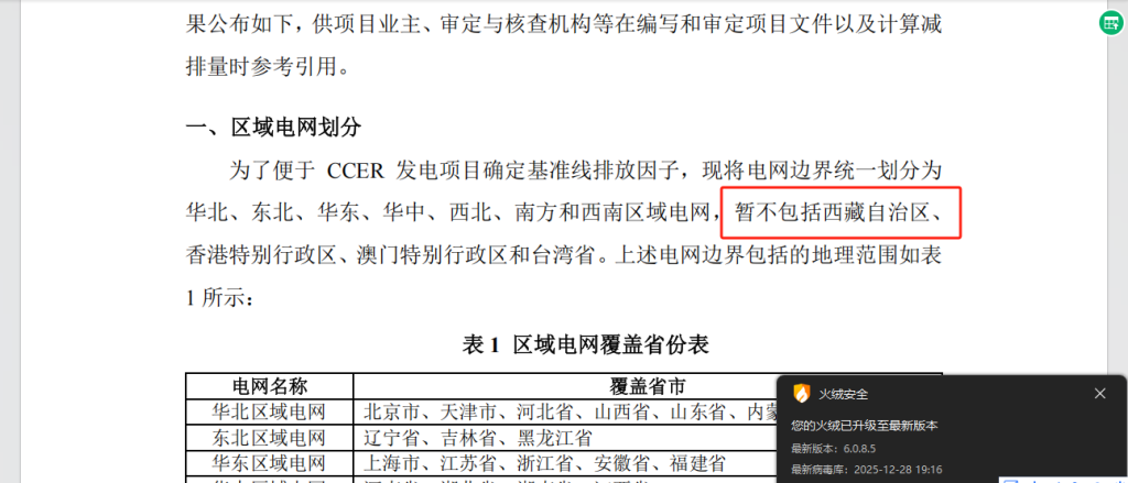西藏地区的CCER项目,如何取值项目所在区域电网的组合边际排放因子 ?-熵减岛