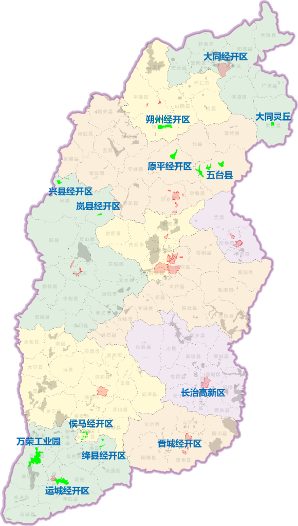 山西绿电园区试点分布图-熵减岛